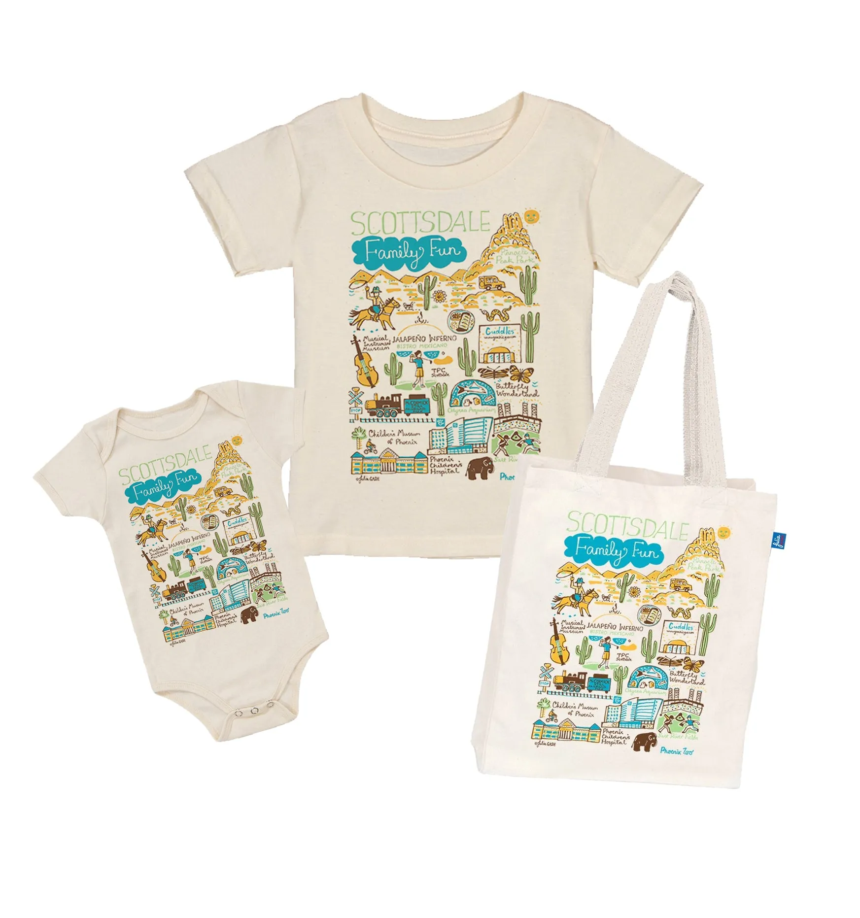 * Scottsdale Family Fun Map Tote Bag