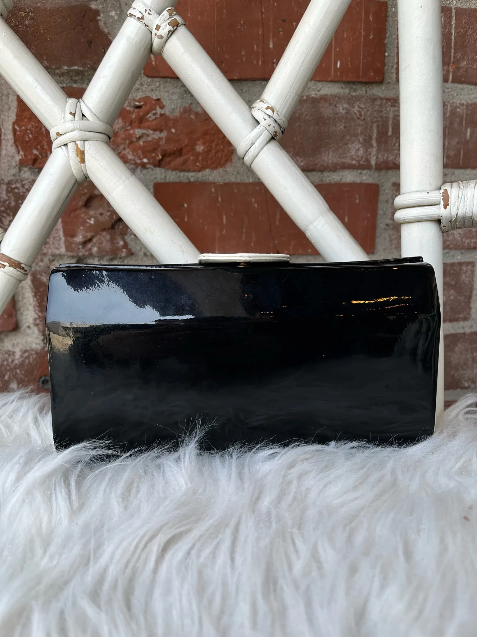 1980s Patent Leather Clutch