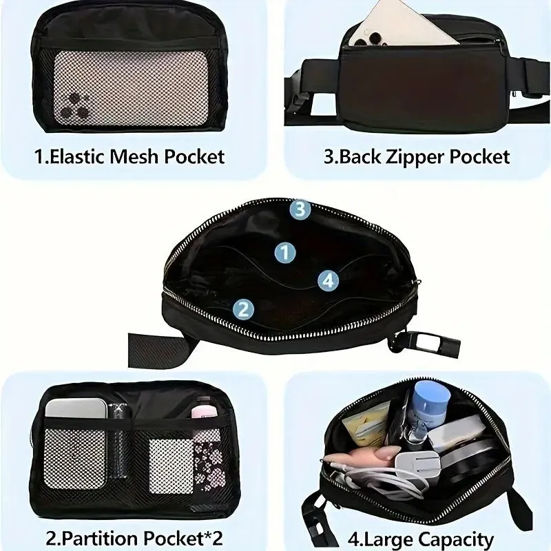 1pc Mini Belt Bag With Adjustable Strap, Small Fanny Pack For Workout Running Traveling Hiking