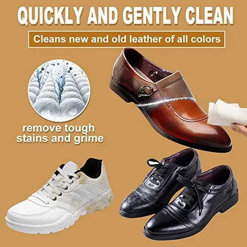 Air Jungles 3in1 Leather Cleaner Wipes 70 Count (Pack of 1), Extra Large 8" x 10" Size Leather Clean Condition Protect Wipes for Vinyl, Apparel Furniture Auto Car Interior Shoes Boots Bags