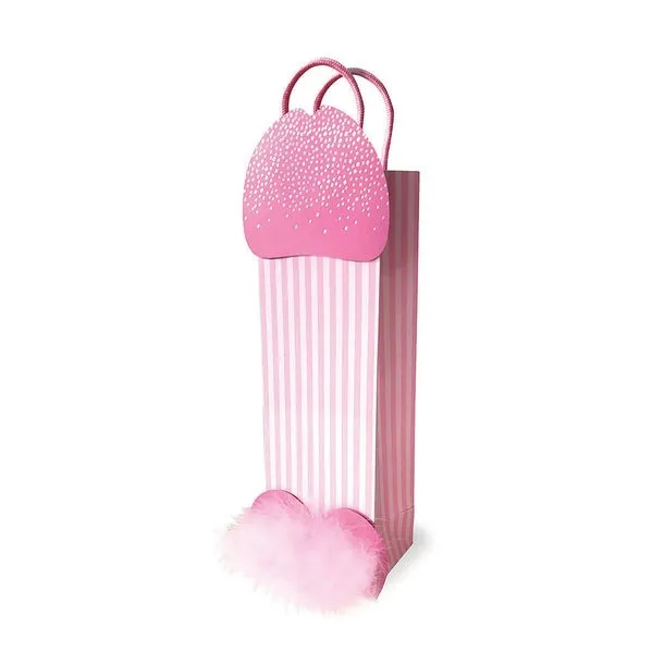 Bachelotette Party 3D Sparkling Penis Gift Bag, 1 Count