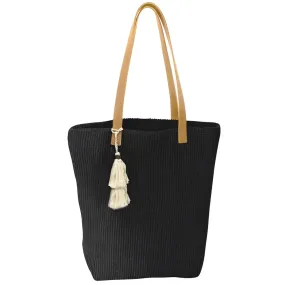 BLACK JUTE TOTE