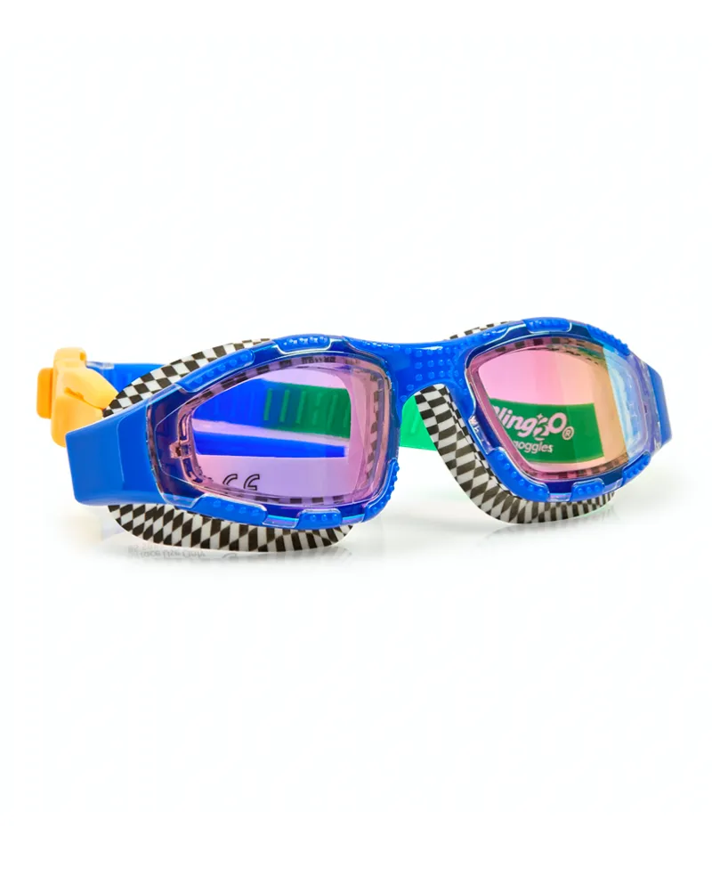 Bling2o Swim Goggles - Street Vibe Back Stroke Blue