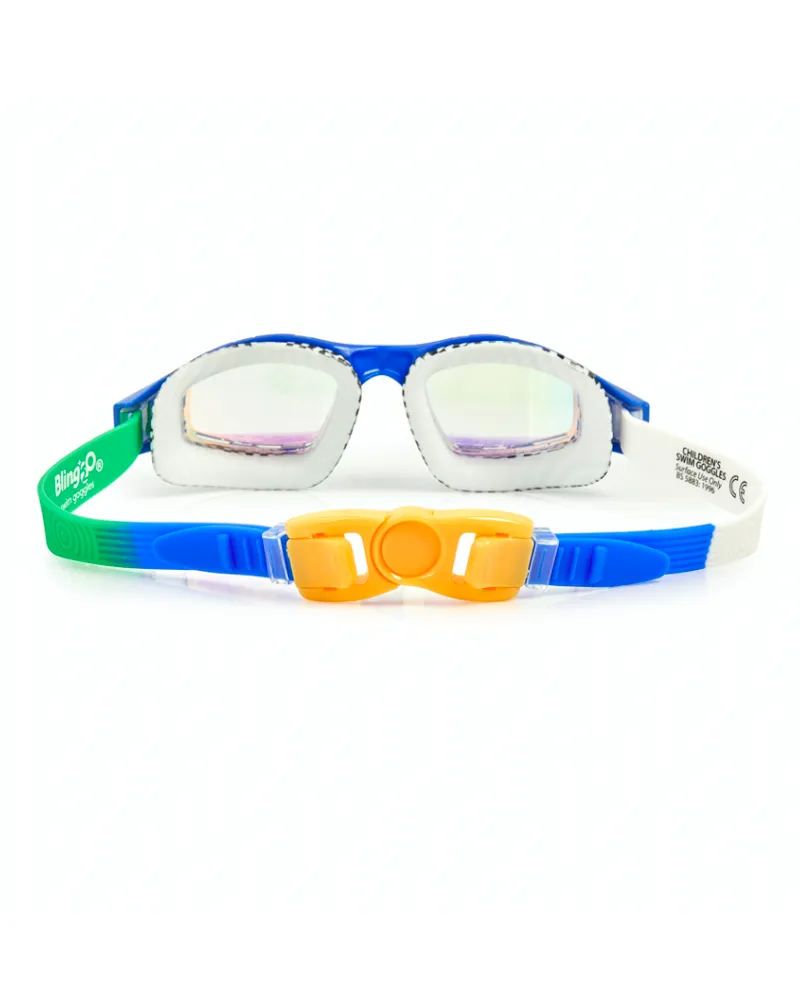 Bling2o Swim Goggles - Street Vibe Back Stroke Blue