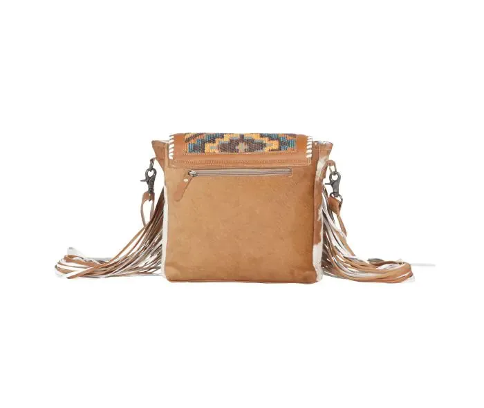 Boho Chic Style Leather & Hairon Bag S-4403