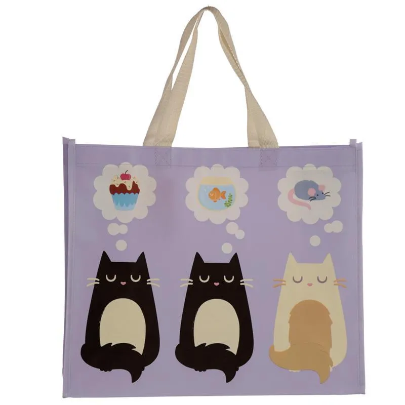 Cat Design Durable Reusable Shopping Bag - Feline Fine