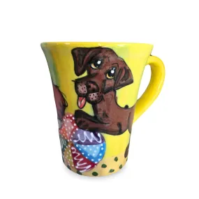 Chocolate Labrador Beach Fun Mug