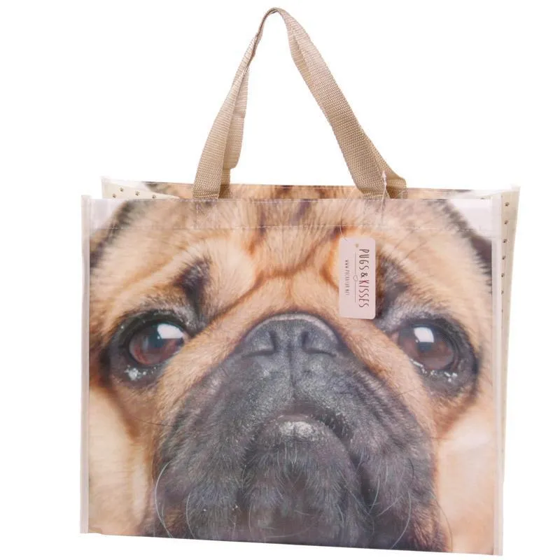 Cute Pug Design Durable Reusable Shopping Bag