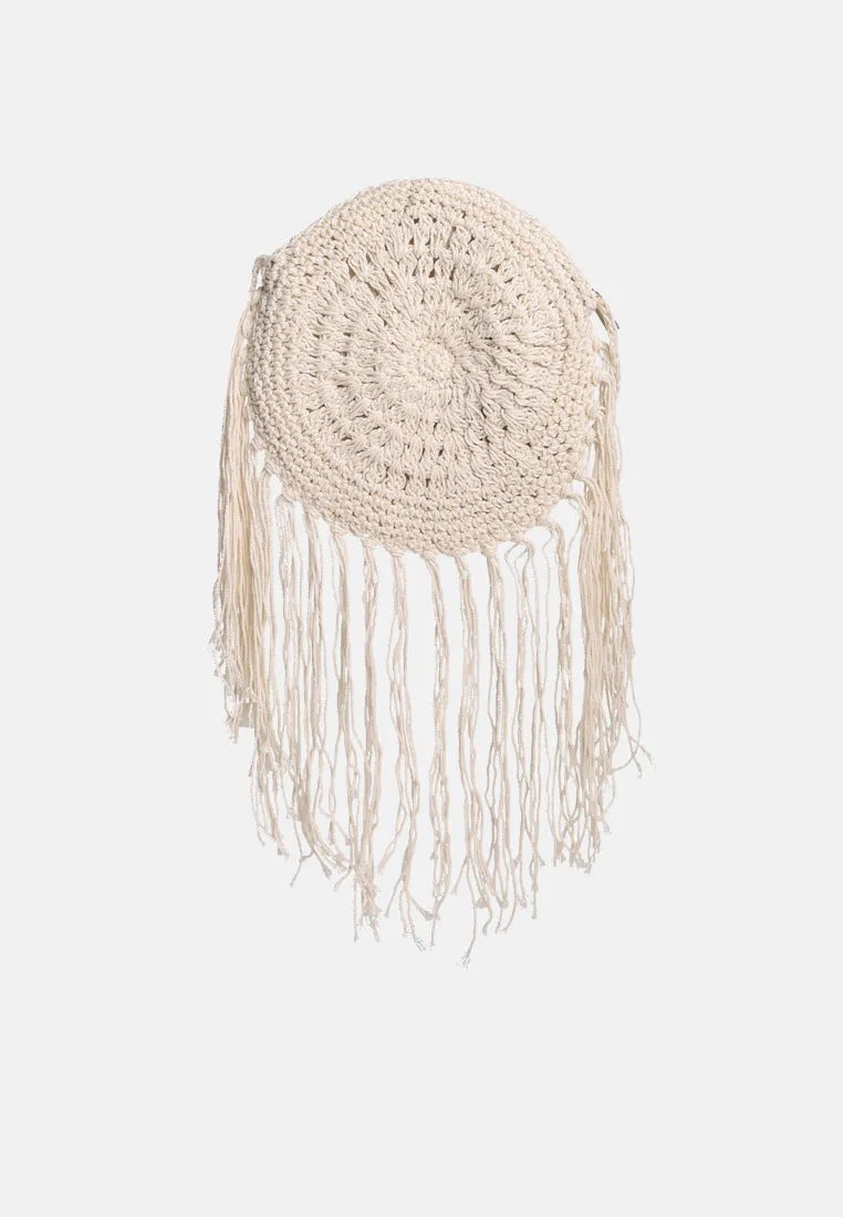 Dream Catcher Handmade Crochet Boho Round Bag