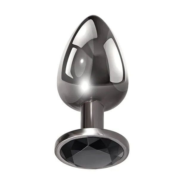 Evolved - Black Gem Metal Anal Plug Set (Silver)