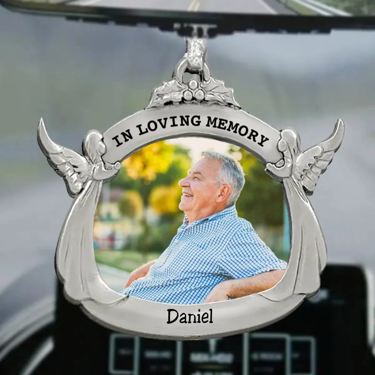 Family - Angel In Loving Memory - Personalized Acrylic Car Hanger