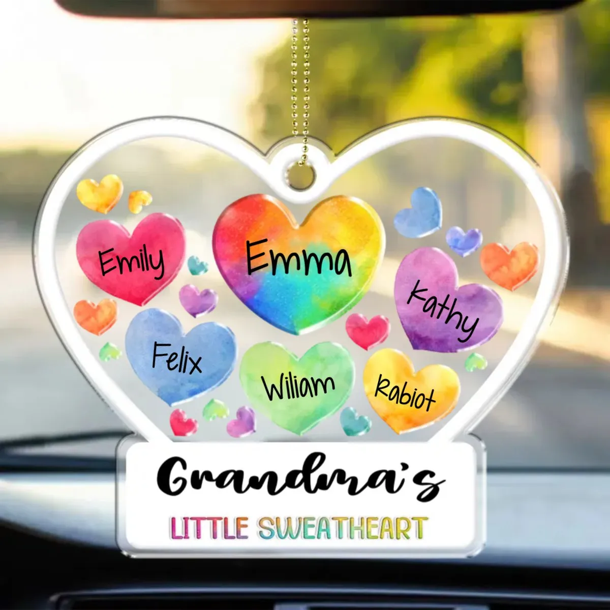 Family - Mom's Grandma's Little Sweethearts - Personalized Acrylic Car Hanger