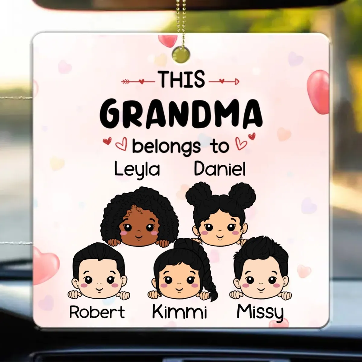 Family - This Grandma Belongs To - Personalized Acrylic Keychain - Personalized Acrylic Car Hanger