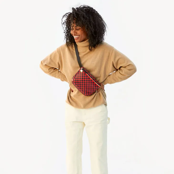 Fanny Pack (Cherry Red Chantal With Navy Checkers)