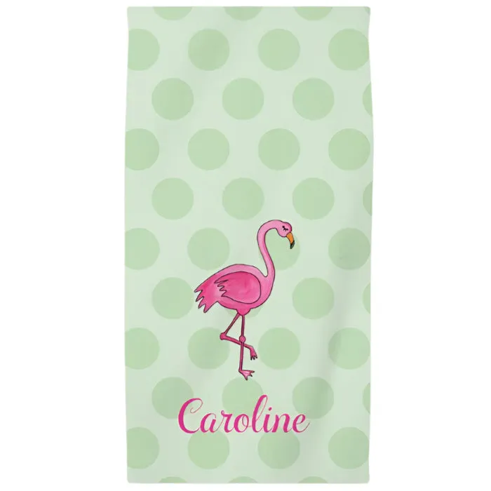 Flamingo Fun Kids beach towel