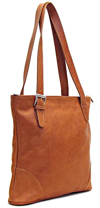 FLOTO Tavoli Leather Tote Bag Saddle Brown