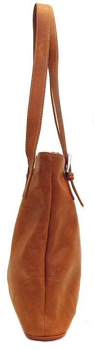 FLOTO Tavoli Leather Tote Bag Saddle Brown