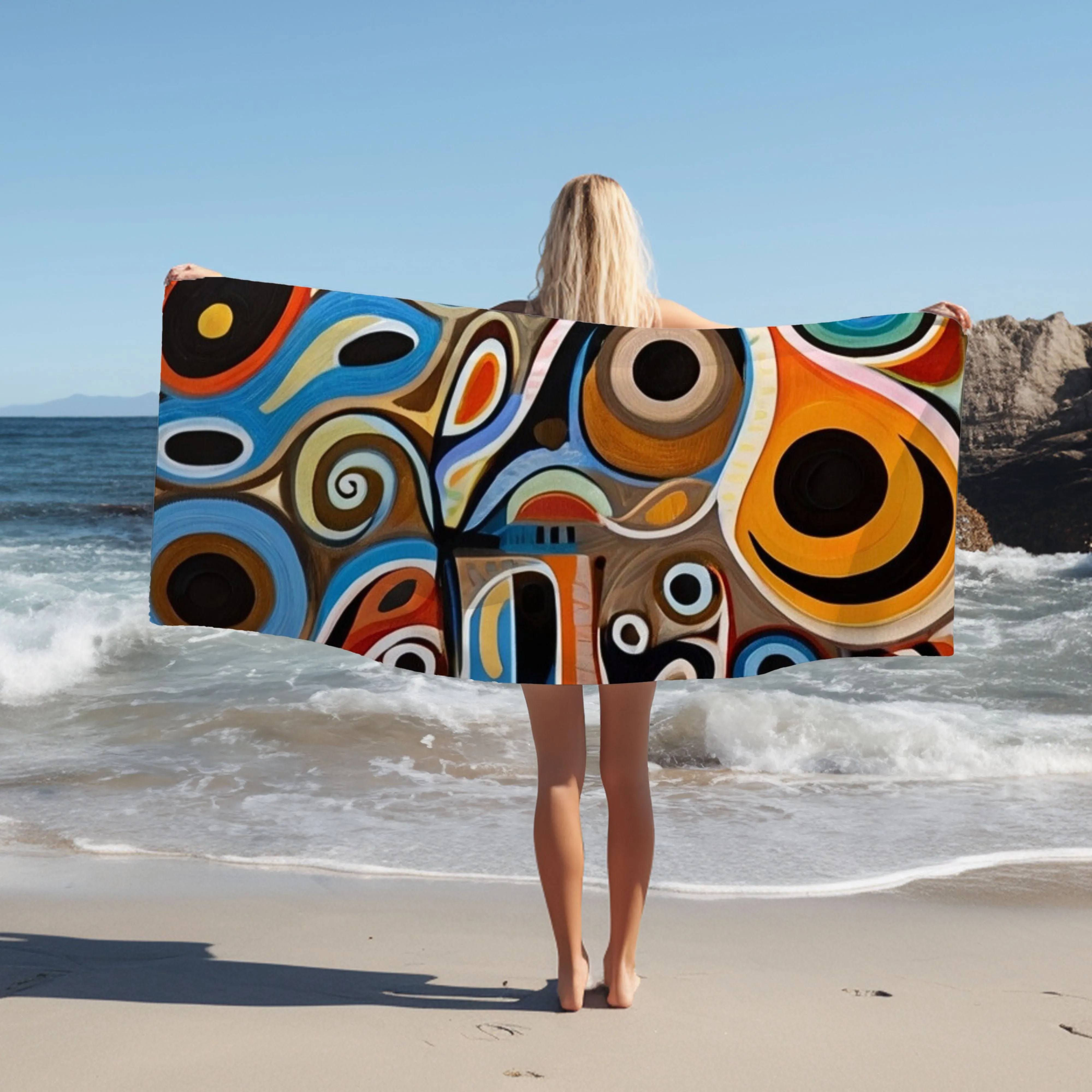 Fun Beach Towel with Colorful Design