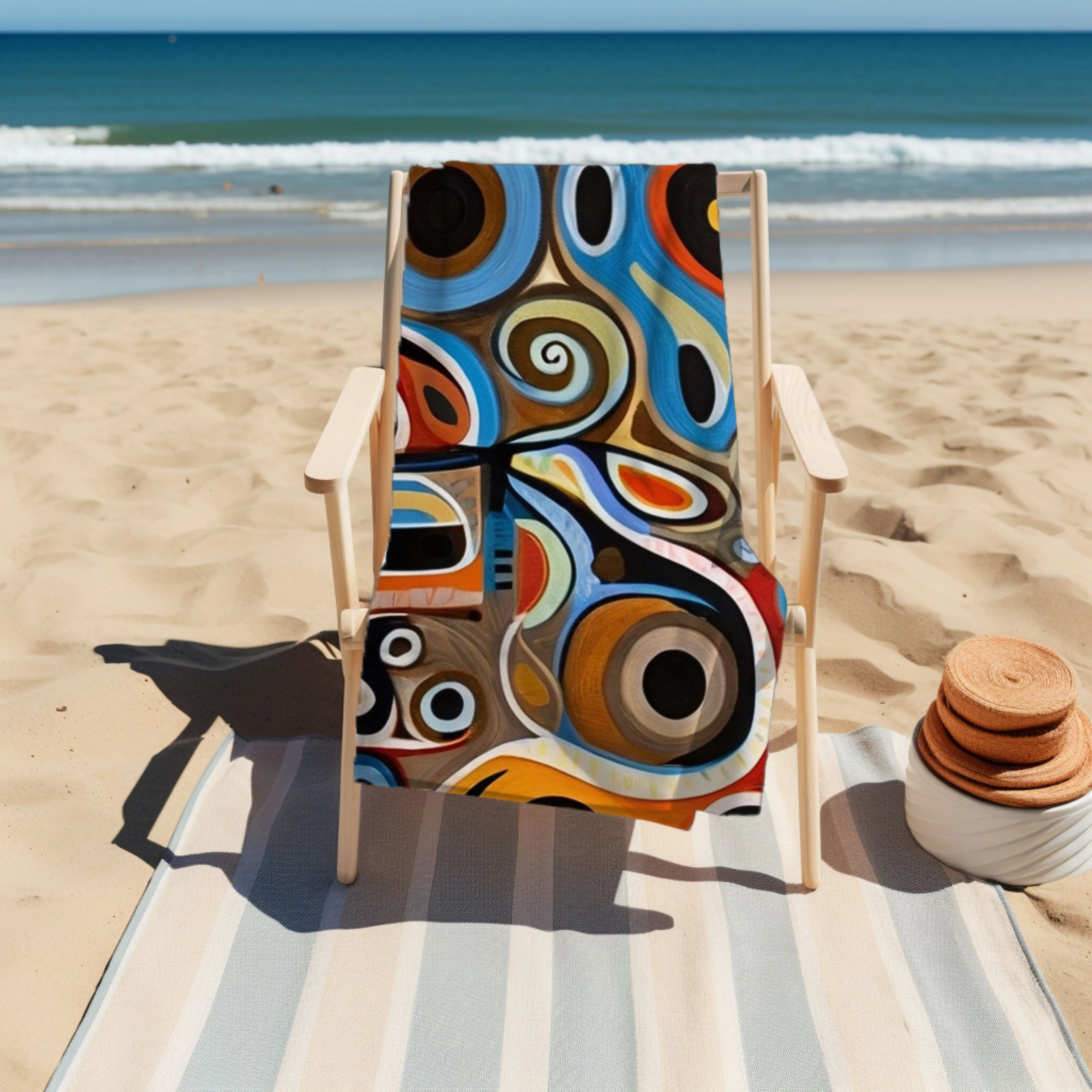 Fun Beach Towel with Colorful Design