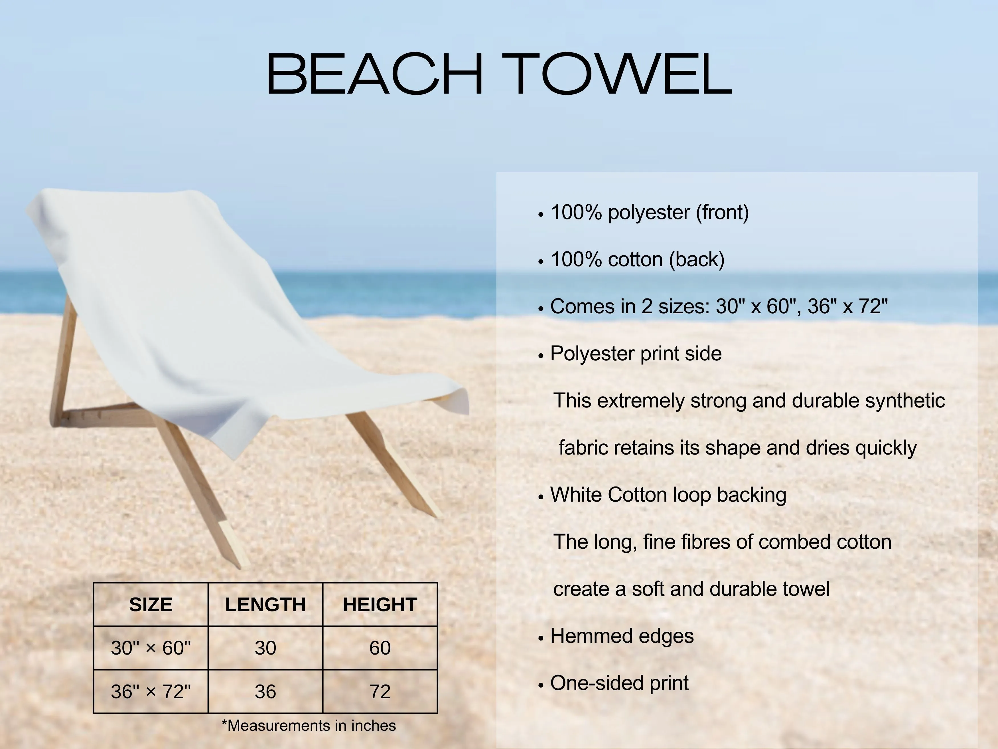 Fun Beach Towel with Colorful Design