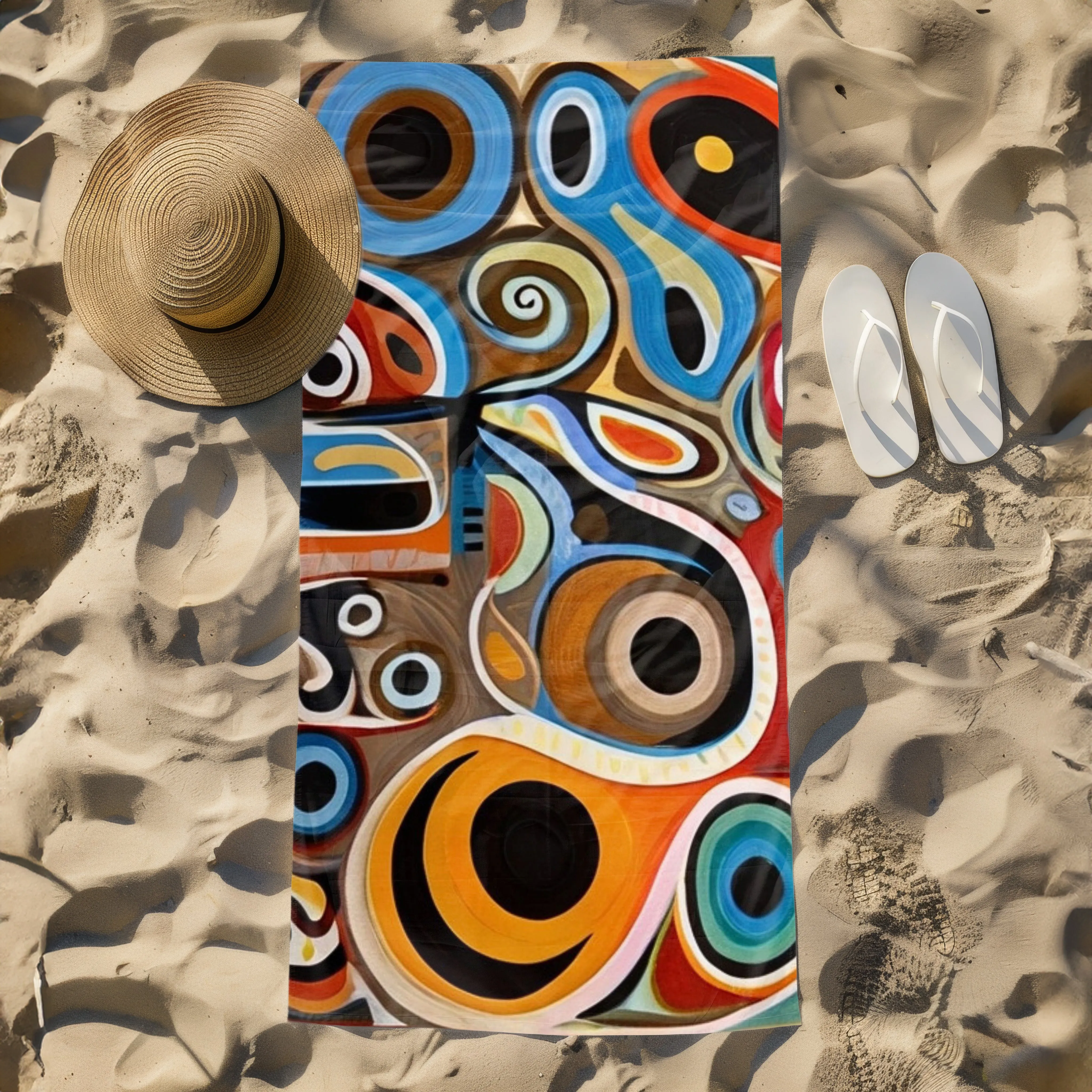 Fun Beach Towel with Colorful Design