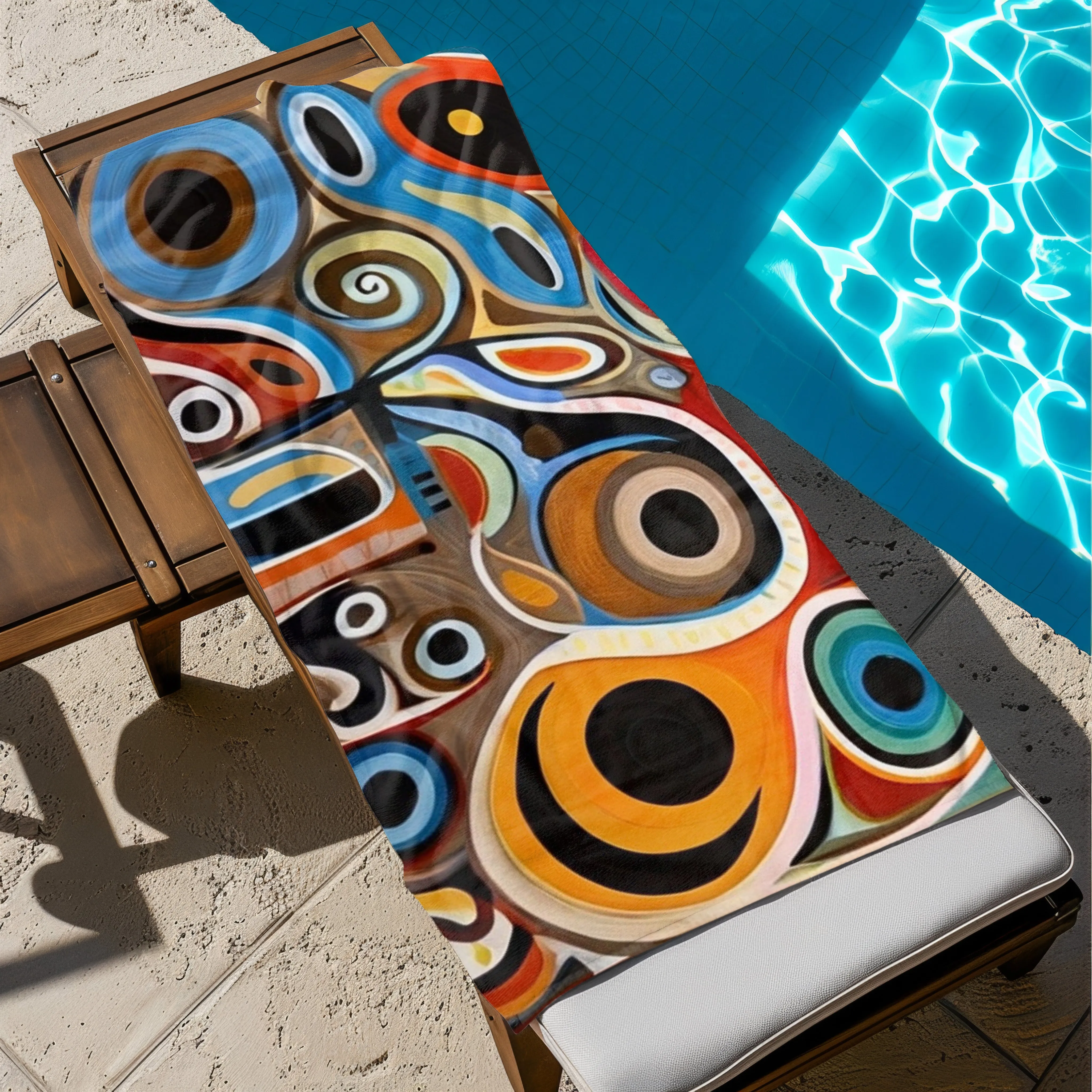 Fun Beach Towel with Colorful Design