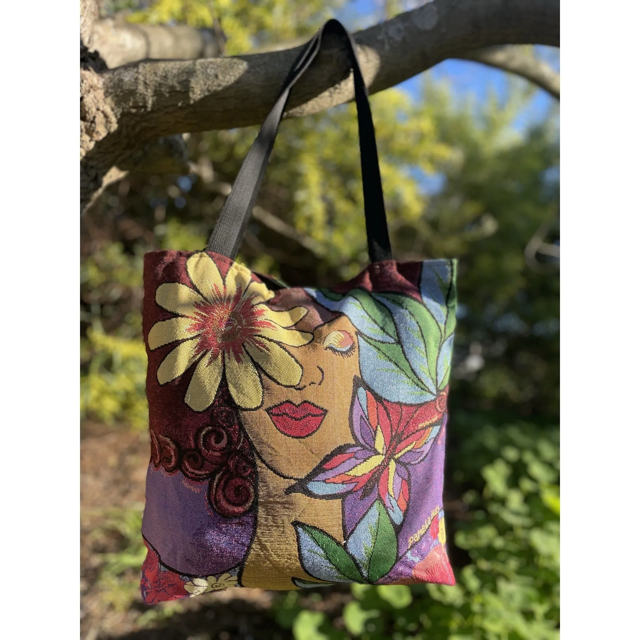 Garden Spirit Woven Tote Bag