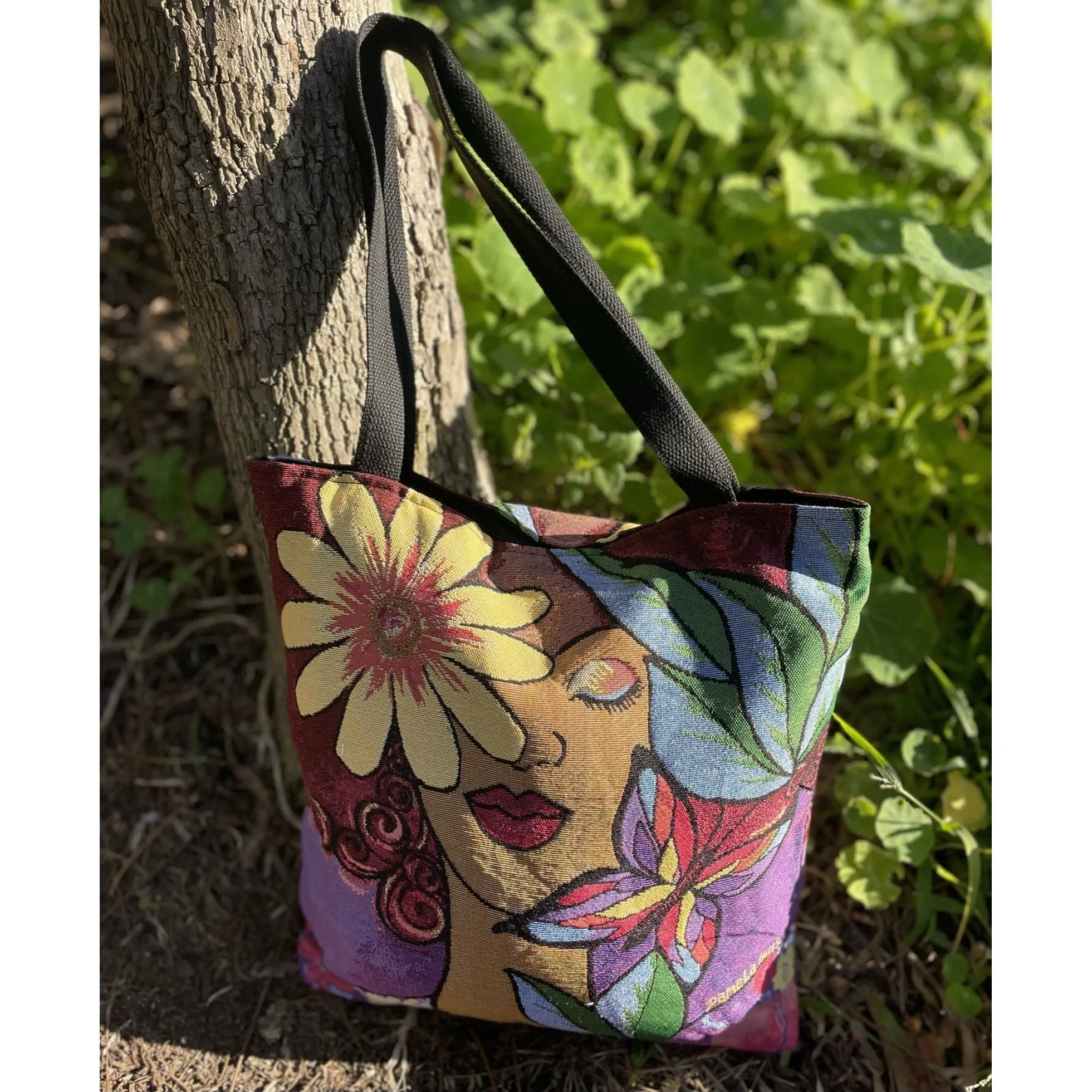 Garden Spirit Woven Tote Bag