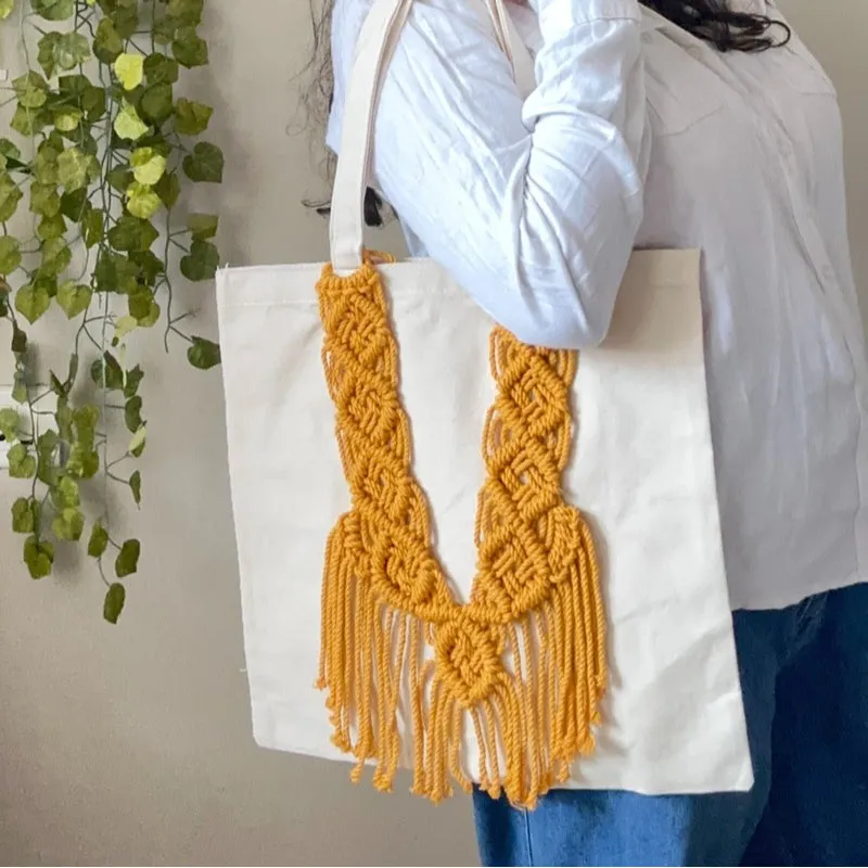 Handcrafted Boho Style Tote Bag | 14 Inches