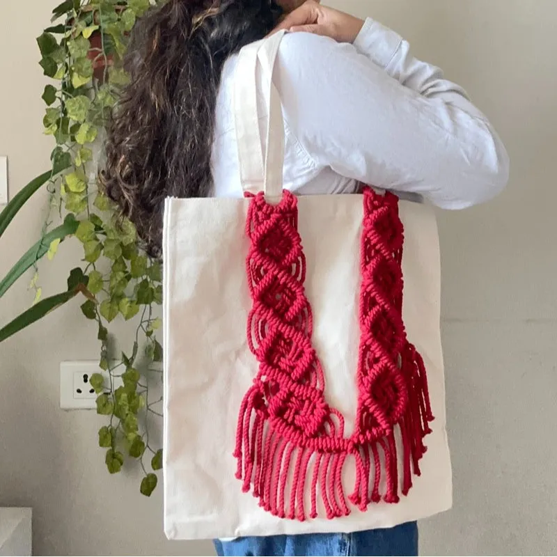 Handcrafted Boho Style Tote Bag | 14 Inches