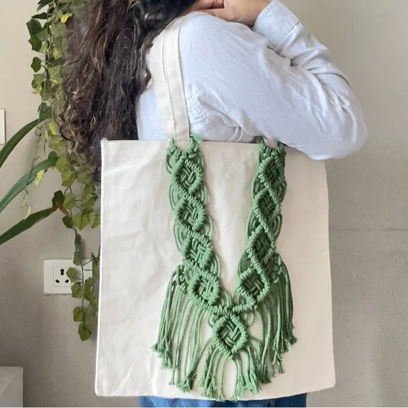 Handcrafted Boho Style Tote Bag | 14 Inches