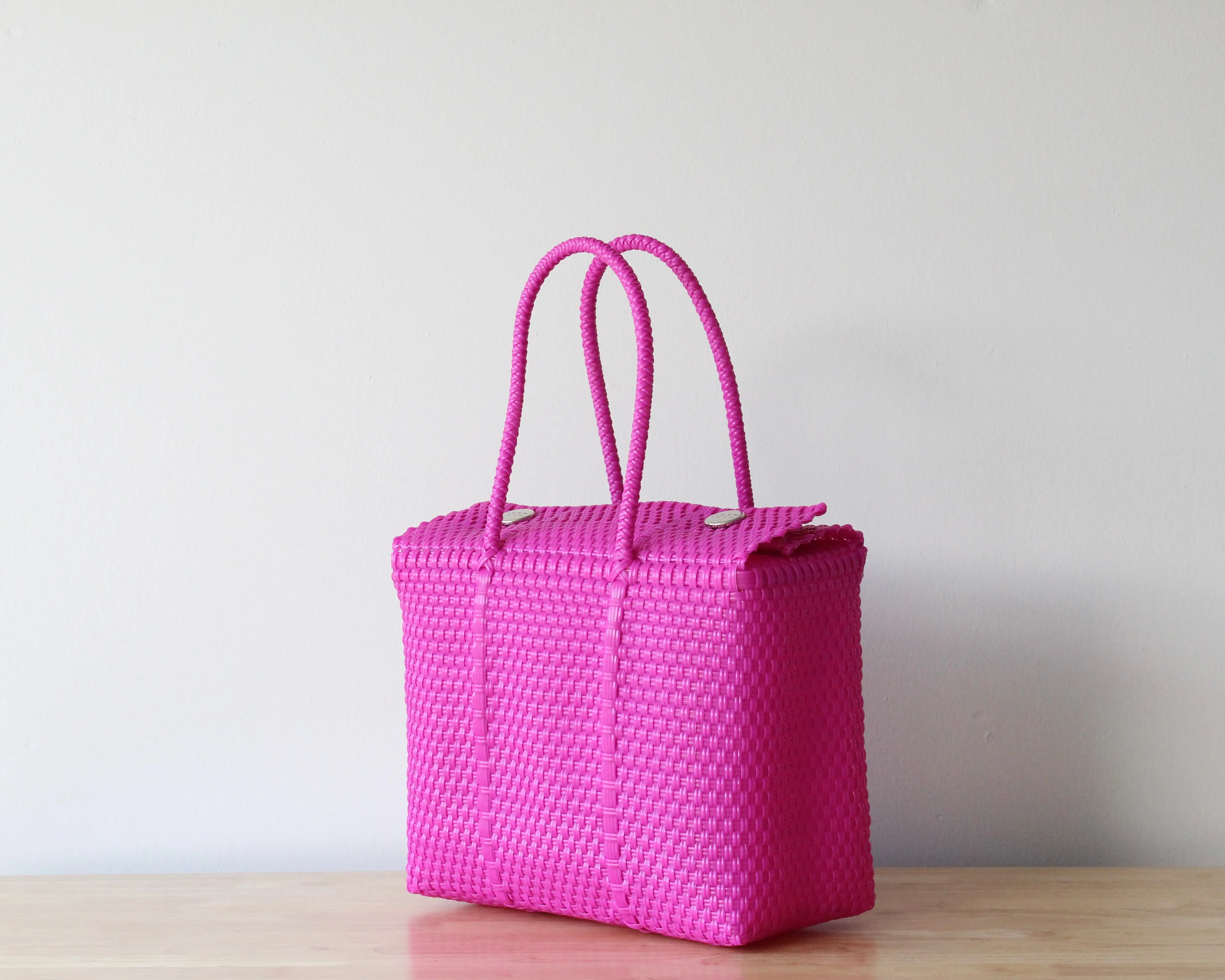 Hot Pink Woven Handbag by MexiMexi