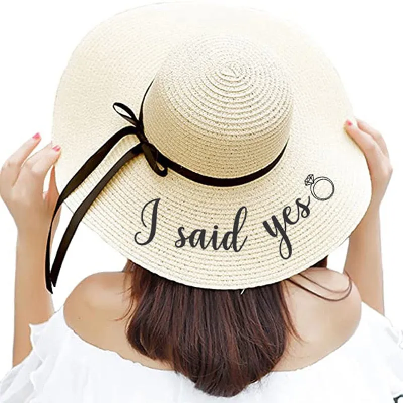 I Said Yes Beach Hat-Beach Towel-Fun Beach Eyeglasses for Bride-Wedding