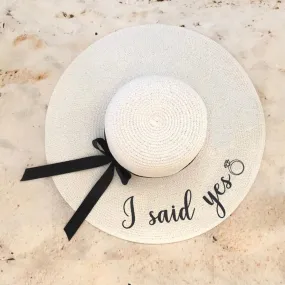 I Said Yes Beach Hat-Beach Towel-Fun Beach Eyeglasses for Bride-Wedding