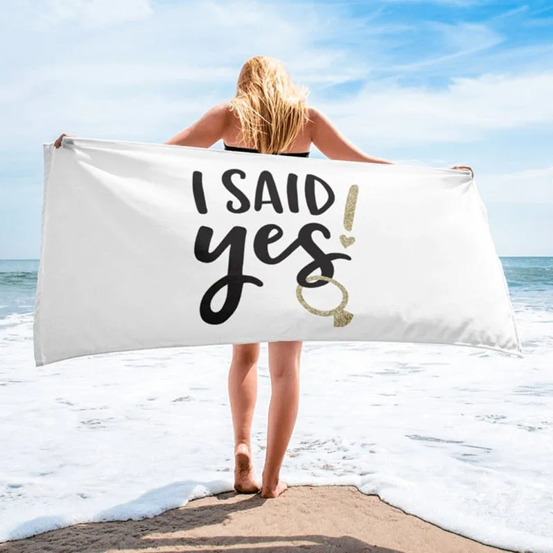 I Said Yes Beach Hat-Beach Towel-Fun Beach Eyeglasses for Bride-Wedding