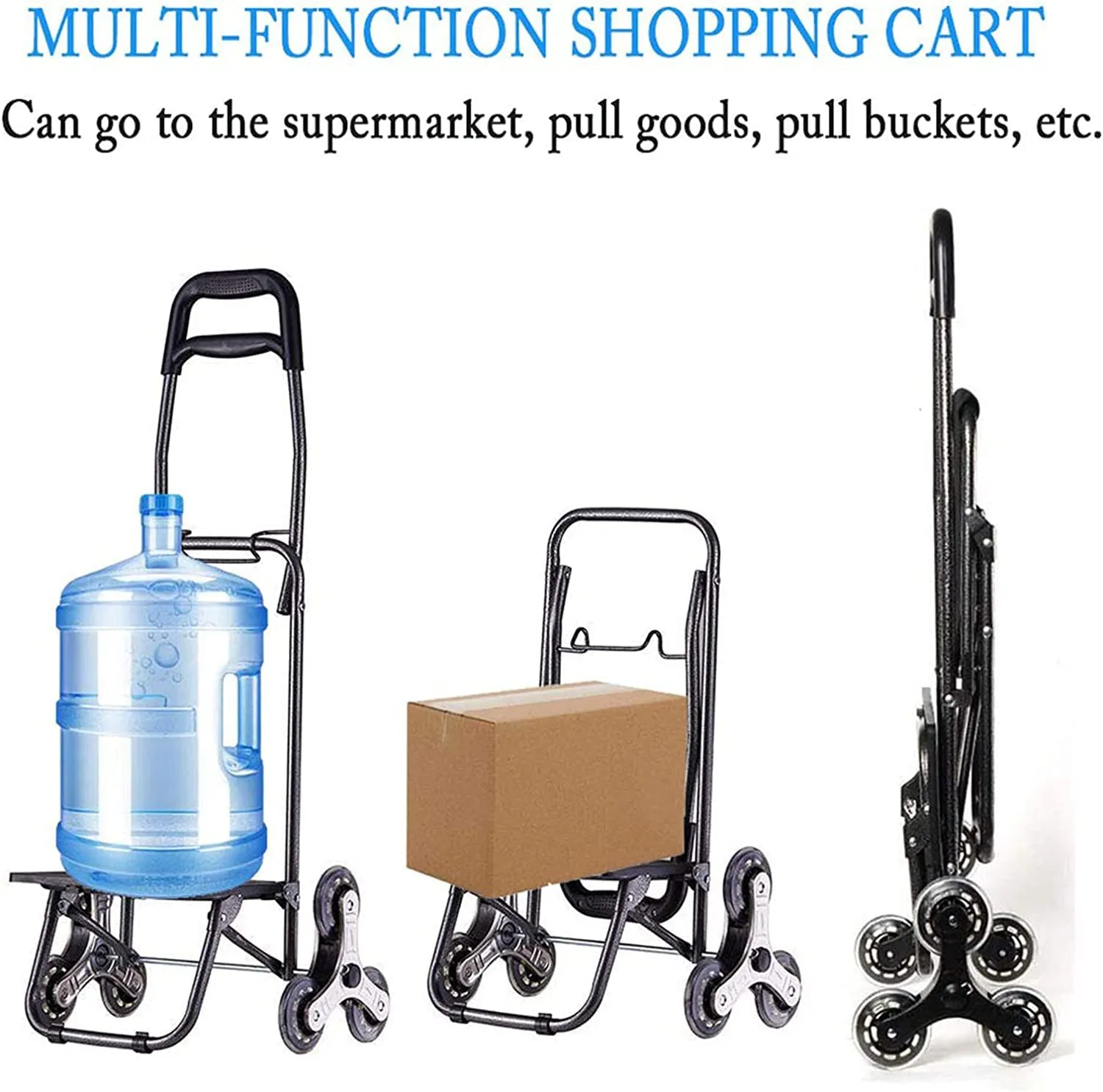 KriShyam® Shopping Cart Shopping Carry Shopping Trolley, Removable Bag, Folding Shopping Cart with Wheels Large and Lightweight Shopping Trolley