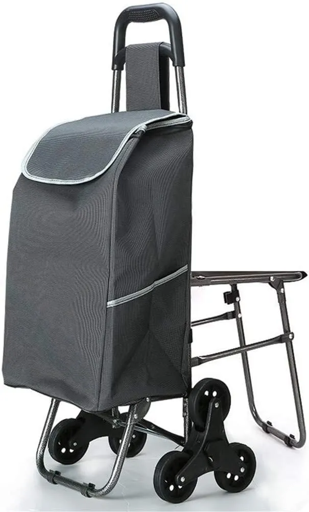 KriShyam® Shopping Cart Shopping Carry Shopping Trolley, Removable Bag, Folding Shopping Cart with Wheels Large and Lightweight Shopping Trolley