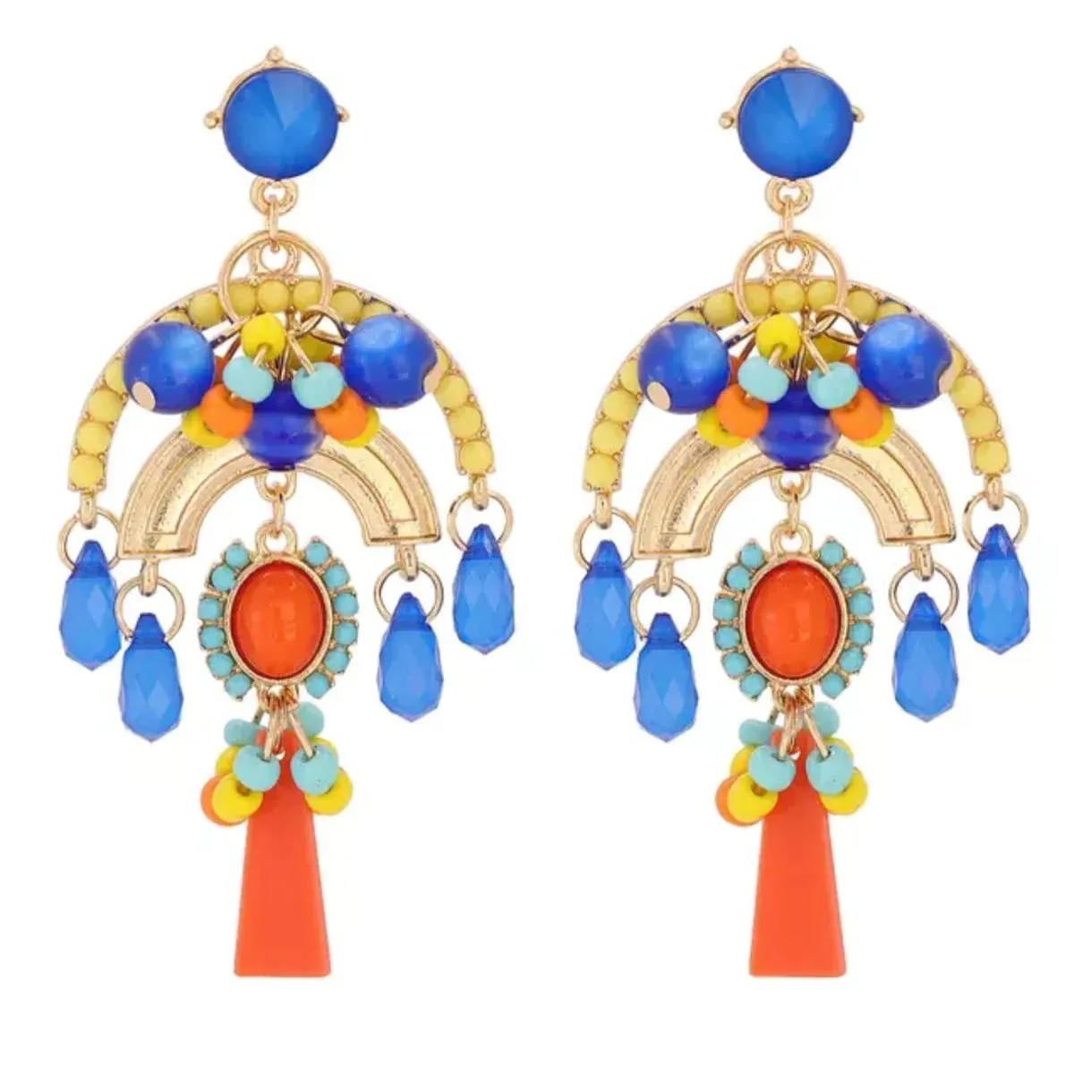 Large Boho Addina Earrings | Multi