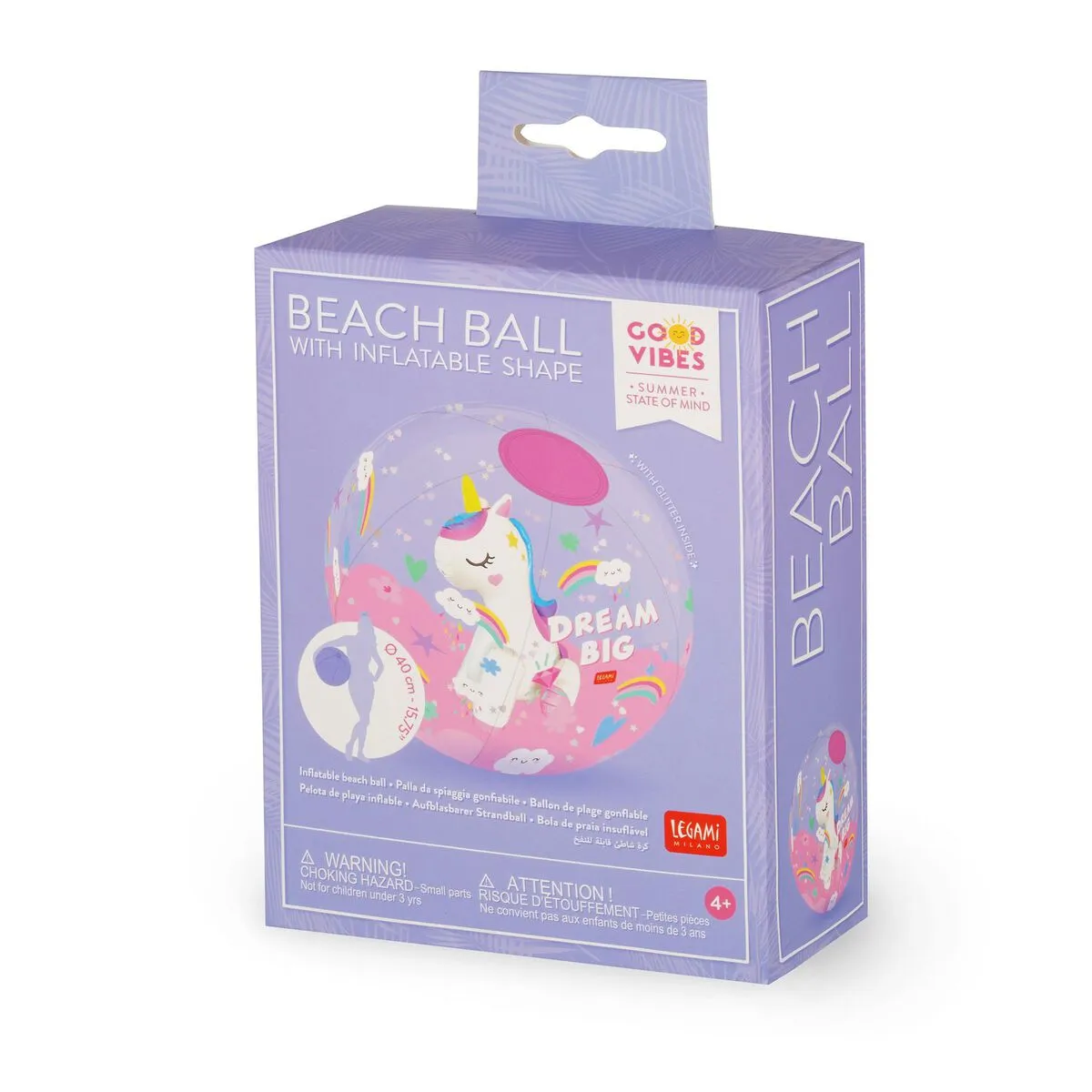 Legami Inflatable Beach Ball - Unicorn