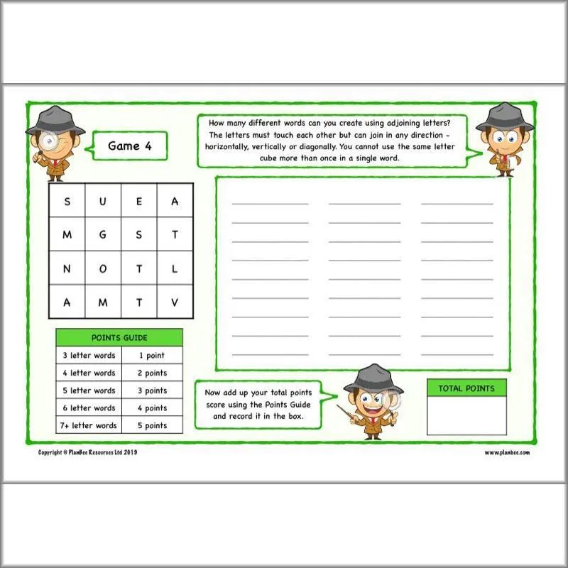 LKS2 English Free Home Learning Activity Pack