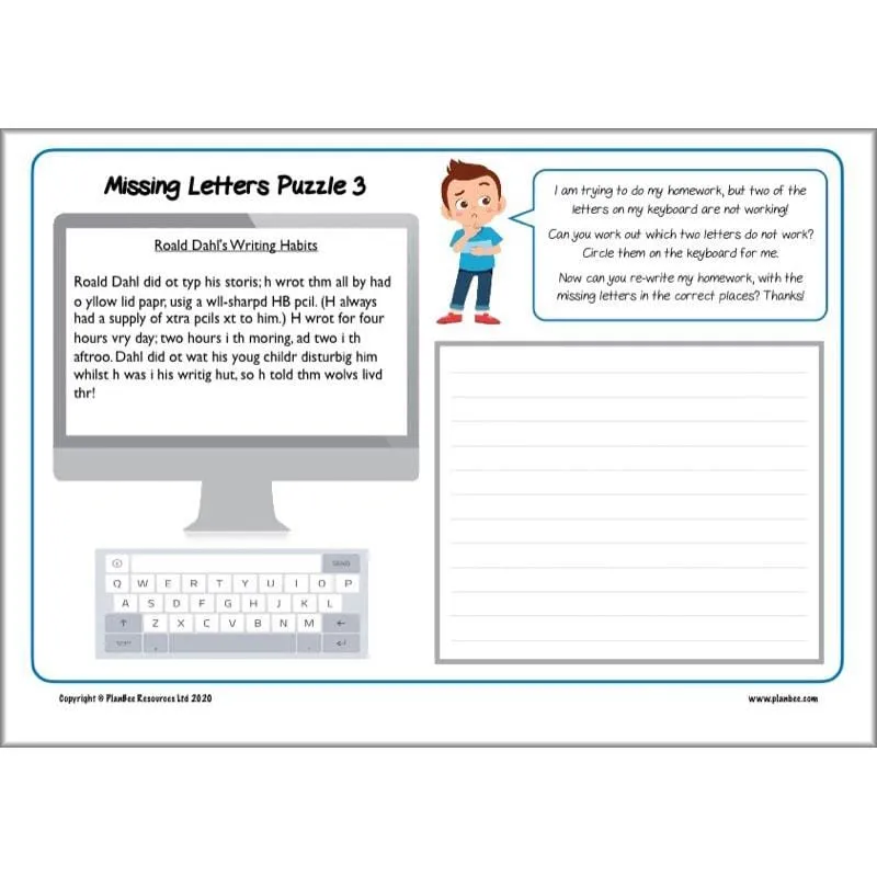 LKS2 English Free Home Learning Activity Pack