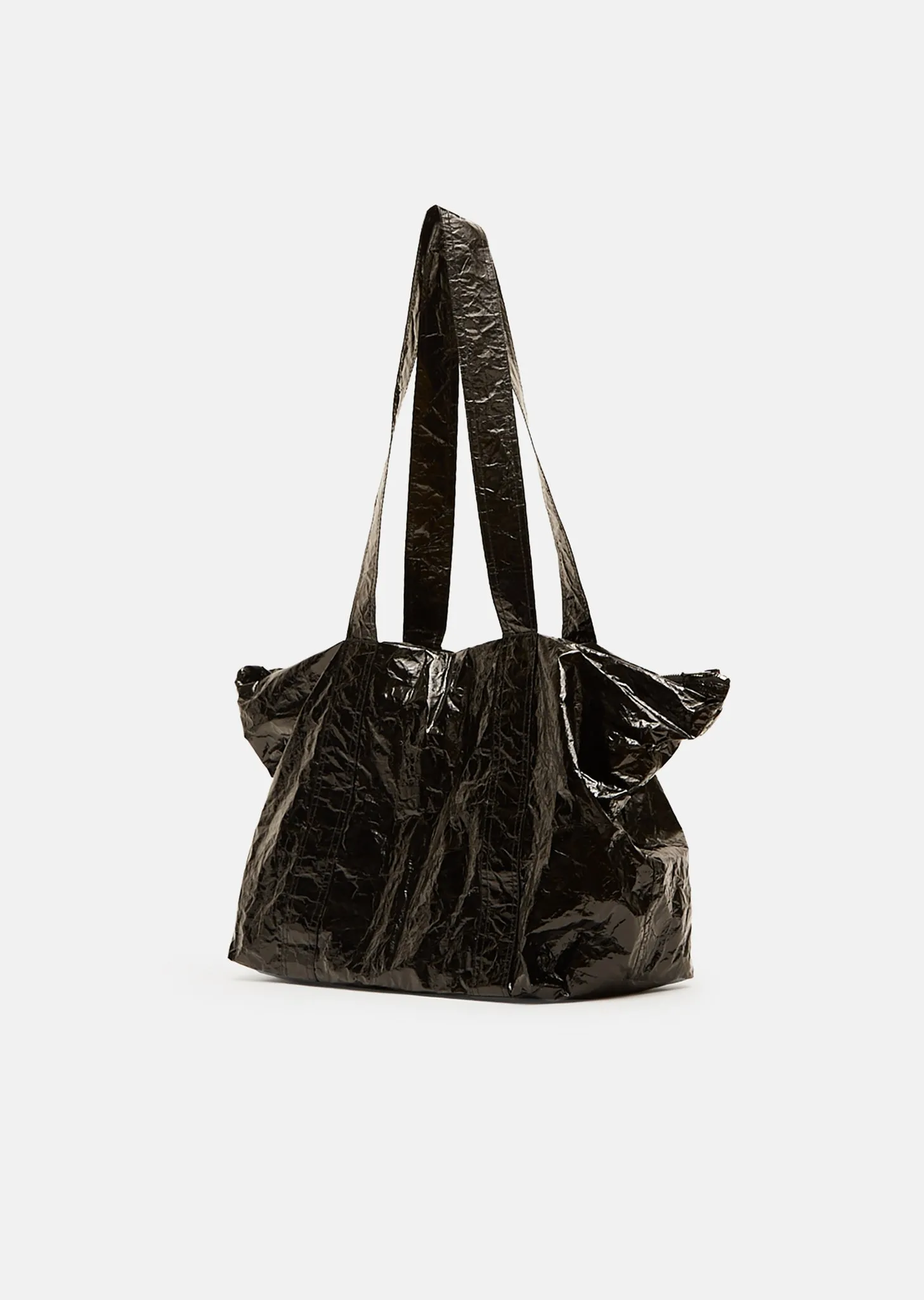 Lyla East West Lacquered Tote Bag