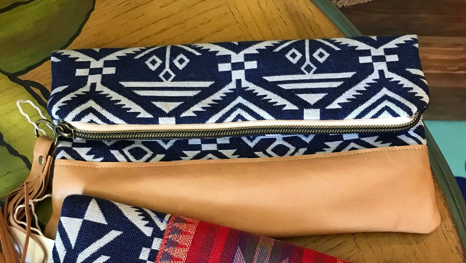 Melmax Design - Indigo Tribal Foldover Clutch