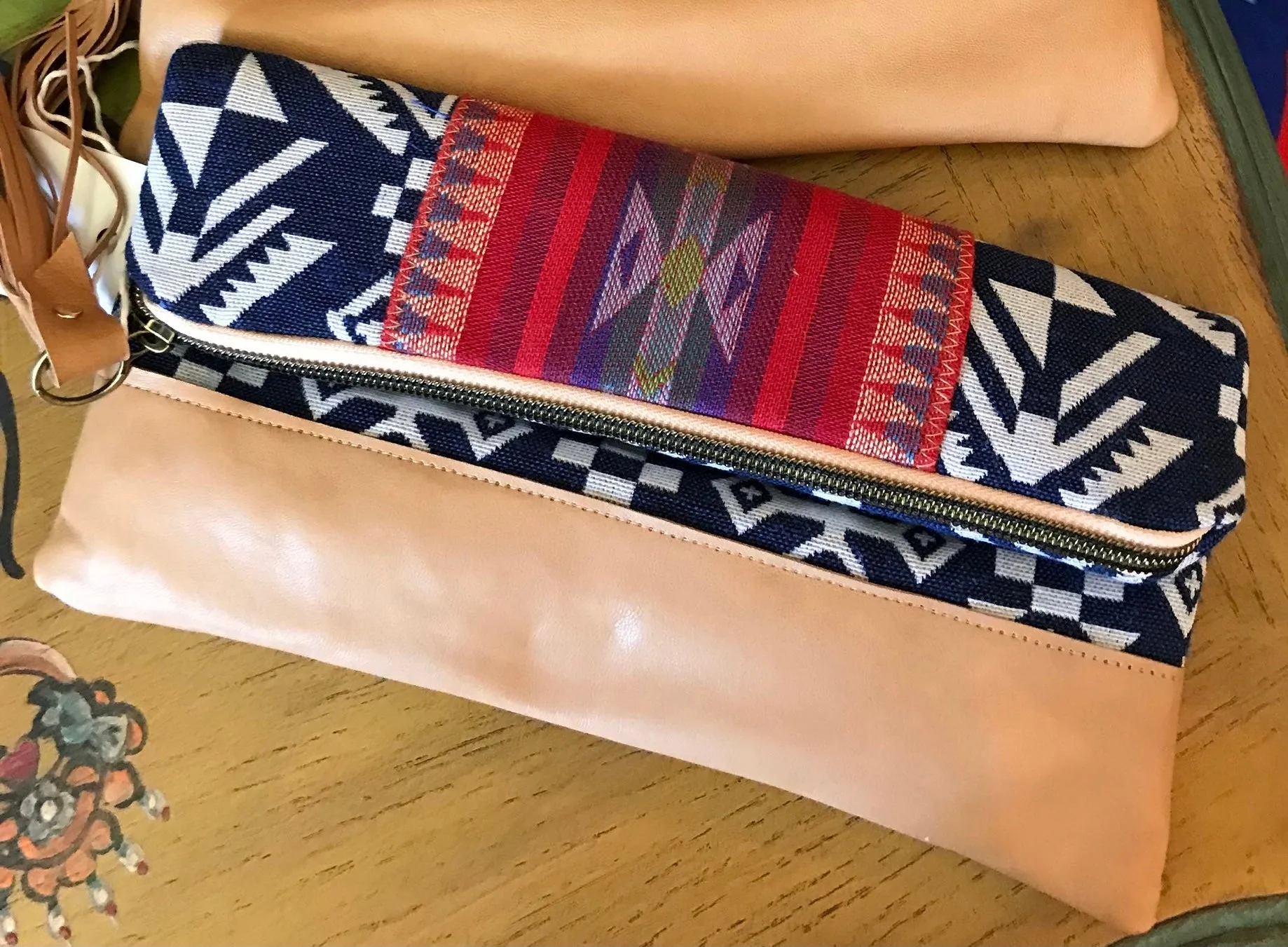 Melmax Design - Indigo Tribal Foldover Clutch