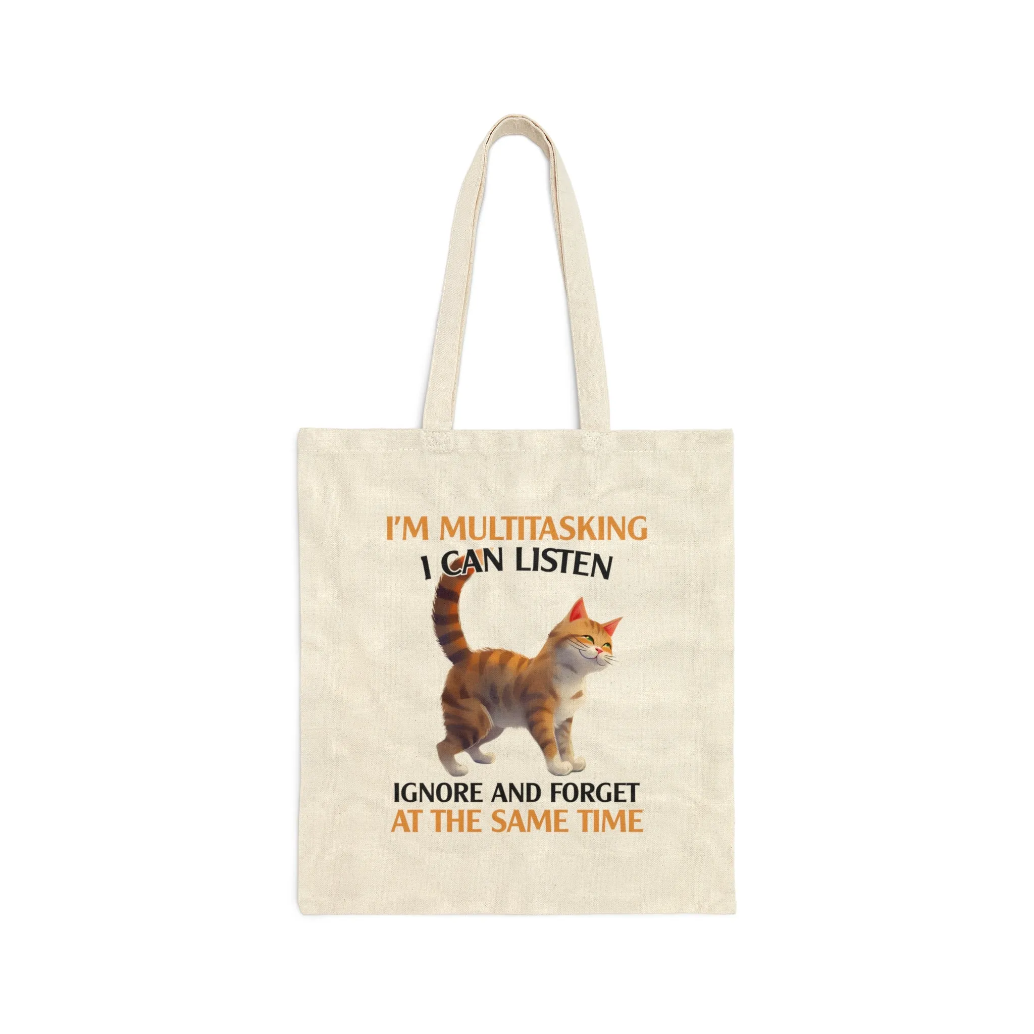 Multi-tasking...Funny Cat Tote Bag