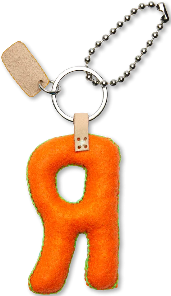 ORANGE FELT ALPHABET CHARMS