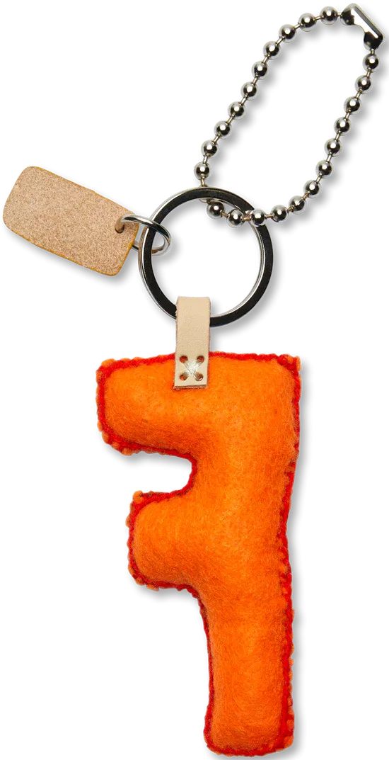 ORANGE FELT ALPHABET CHARMS