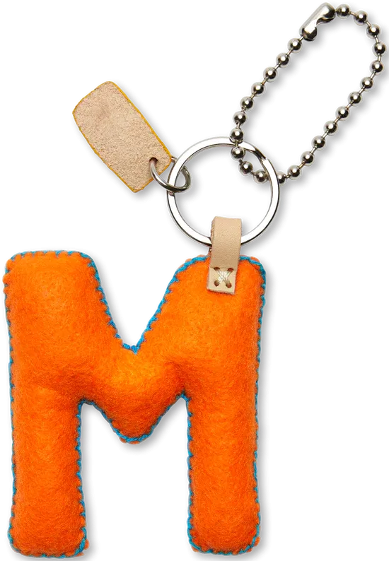 ORANGE FELT ALPHABET CHARMS