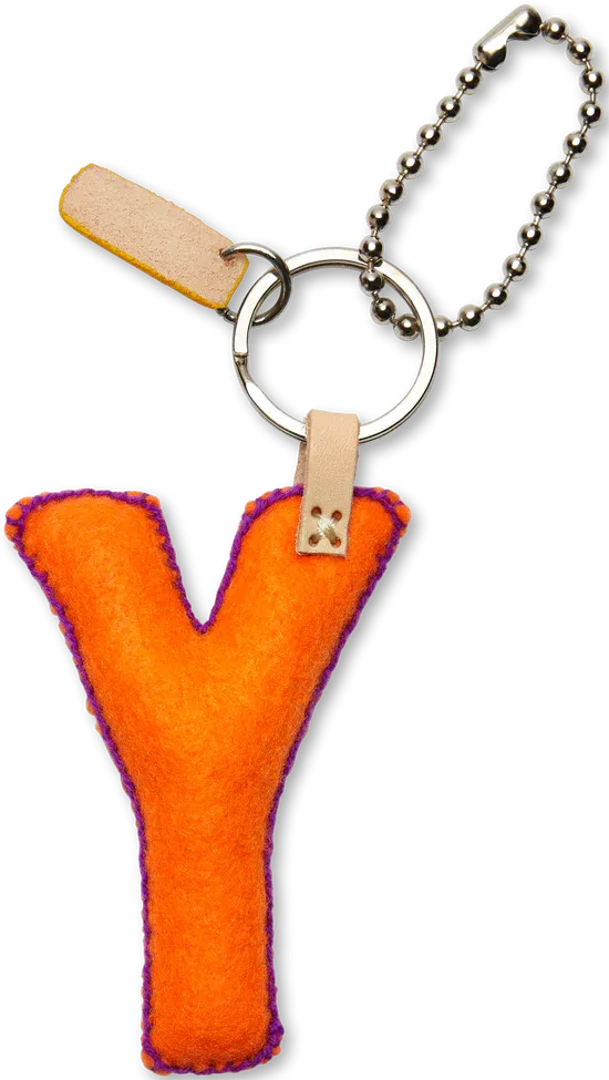 ORANGE FELT ALPHABET CHARMS