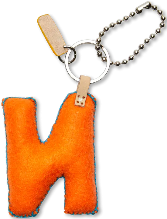 ORANGE FELT ALPHABET CHARMS